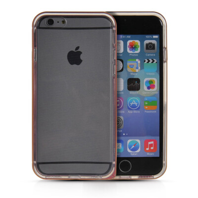 

MOONCASE Bumper Frame + Soft Flexible Silicone Gel TPU Skin Shell Back Case Cover for Apple iPhone 6 Plus Pink