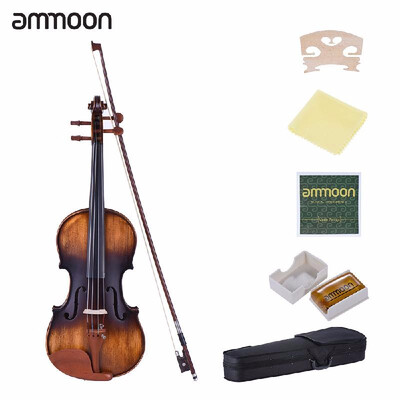 

Violin Learner 34 44 Size Violin Matte-Antique Spruce Top Jujube Wood PartsPeg And Tailpiece with High Quality Rosin Cleaning
