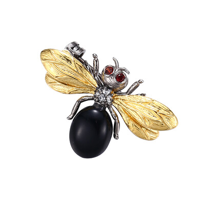 

K1 Jewelry Small Bee Brooch Mini Insect Fashion collar Accessories Suit Open lining pin Pin Female gift