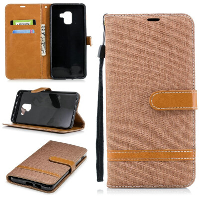 

BEFOSPEY Mixed Colors Denim PU LeatherSoft TPU Card Slot Stand Wallet Case For Samsung Galaxy A860"2018