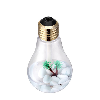 

400ML USB Ultrasonic Bulb Humidifier Home Desk Mini Aroma Diffuser LED Night Light Aromatherapy Cool Mist Maker Creative Bottle