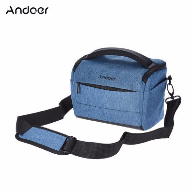 

Andoer Cuboid-shaped DSLR Camera Shoulder Bag Portable Fashion Polyester Camera Case for 1 Camera 2 Lenses And Small Accessories f
