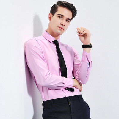 

Acacia bird xiangsiniao long-sleeved shirt mens solid color simple texture Slim multi-color square collar 2018 autumn new product foundation Y1 yellow 180104B 43