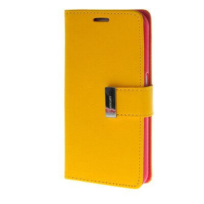 

MOONCASE Synthetic PU Leather чехол для Wallet Flip Card Slot Holster Pouch Stand Samsung Galaxy S6 Yellow