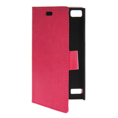 

MOONCASE тонкий кожаный бумажник флип сторона держателя карты Чехол с Kickstand чехол для BlackBerry Z3 ярко-розовый