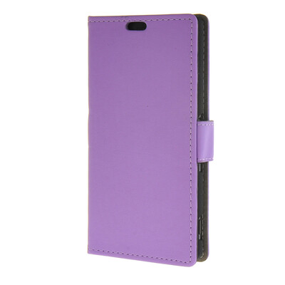 

MOONCASE Простой стиль кожаный бумажник флип карты отойти чехол для Sony Xperia Z4 фиолетовый