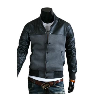 

Zogaa Men's Jacket Casual Spell Leather