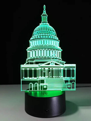 

AINA red blue&purple White House night light