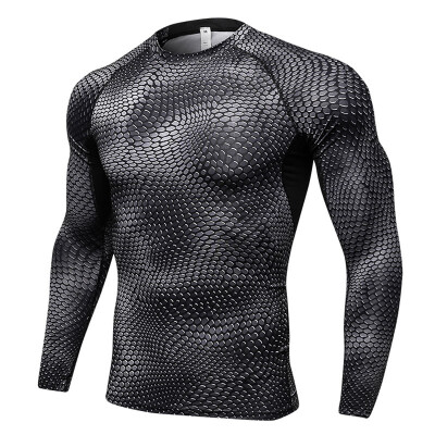 

Mens Fashionable Sportswear Fitness Mens T-Shirts Basketball Running Elastic Training Compression Mens Long Sleeve Tops