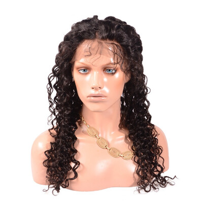 

Pre Plucked 360 Full Lace Frontal Closure Brazilian Deep Wave Curly Virgin Human Hair Closures With Adjustable Strap Size 225x4x2