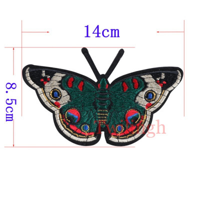 

1 Butterfly Bird Patches Embroidered Sequined Patch Applique DIY Iron On Sewing Fabric Repair Clothes Patches Wedding Stickers