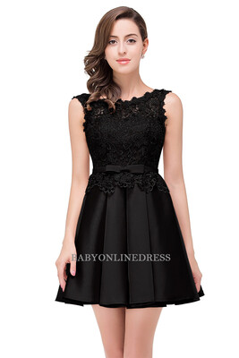 

2018 Prom Dresses Short Sexy Applique Lace Formal Party Gown Prom Dress