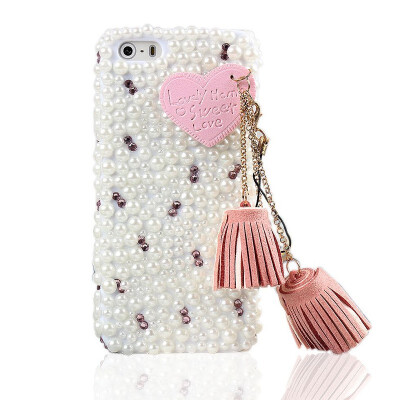 

Mixed Pattern Beautiful Rhinestone Series Hard Case Cover For Apple iPhone 5 5S4 4S PEARL TASSEL