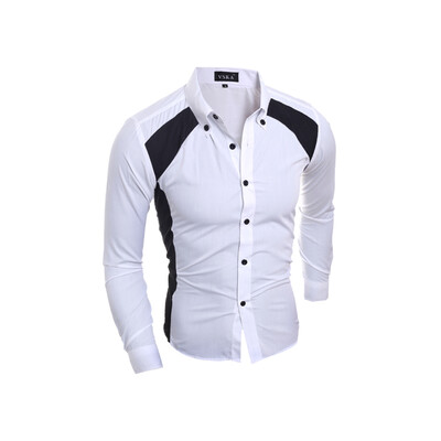 

Zogaa New Men' Shirt Classic Patchwork Color Matching