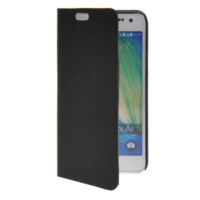 

MOONCASE Slim Leather Side Flip Wallet Card Slot Pouch with Kickstand Shell Back чехол для Samsung Galaxy A3 Black