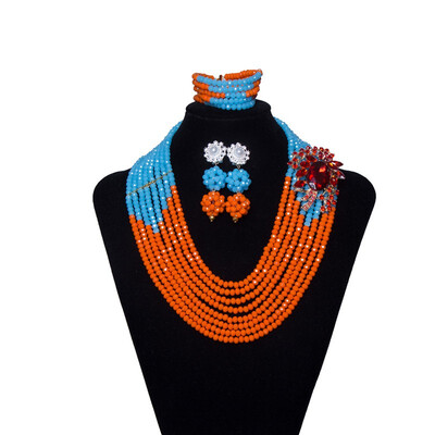 

Purple And Blue Crystal Pearl Bridal Jewelry Set Wedding Coral Jewelry African Wedding Nigerian Beads Necklace Jewelry Set