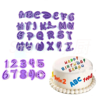 

40pcs Alphabet NumberLetter Icing Cutter Mold set Fondant Cake Decorating tool Cookie Chocolate Moulds Kitchen Accessories