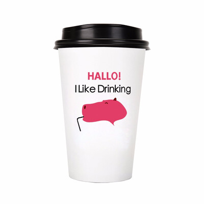 

OTOR 12oz16oz Paper Coffee Tea Cup Disposable Tableware For Cafe Shop Wedding Babyshower Children Birthday Party 1000pcs