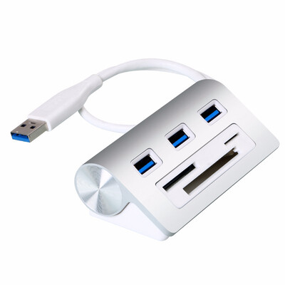 

Rocketek multi usb 30 hub 3 port Aluminum adapter splitter SDTF CF Card Reader for MacBook computer laptop accessories