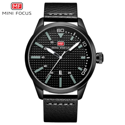 

MINI FOCUS Fashion Business Leather Strap Men Watch MF0021G