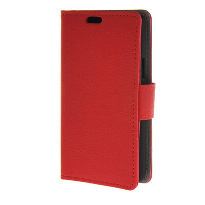 

MOONCASE Simple Leather Flip Wallet Card Slot Stand Back чехол для LG Joy H220 Red
