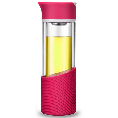 

Зеленые бусины lvzhu 330ml двойное стекло теплоизоляция анти-жаркий ремень чай чай чай мужчины и женщины чашки B793 красный