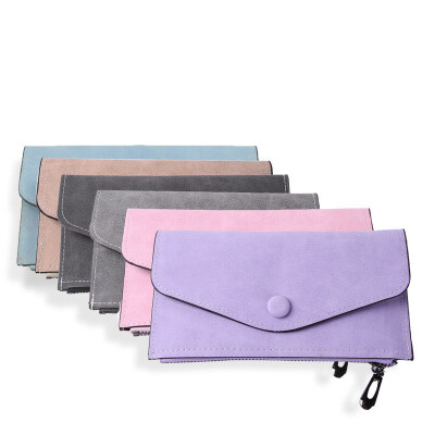 

New wallet long fashion frosted buckles large capacity purse creative purse wallet