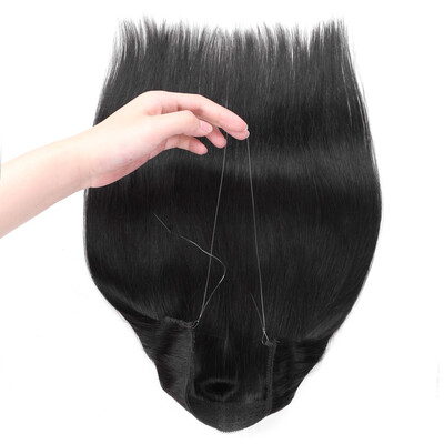 

BHF hair double drawn thick ends hair halo couture human hair extensions flip in hair