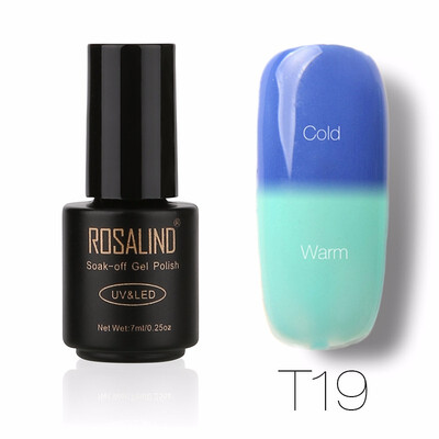 

ROSALIND Gel 1S 7ML Temperature changing Chameleon Gel Nail Polish Top Base Coat Needed poly gel Semi Permanent primer for nails