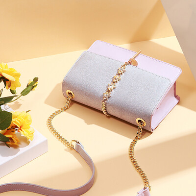 

New Zealand NUCELLE bag female bag Korean version of the wild chic slung chain single shoulder fairy bag girl small bag tide 323 light purple