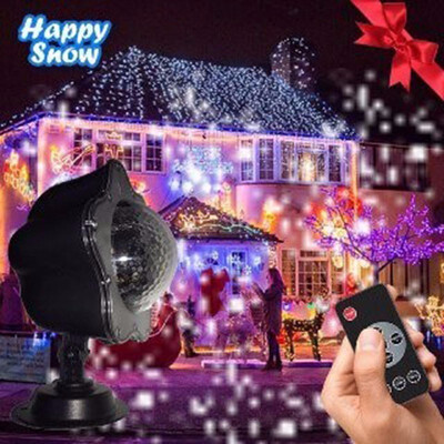 

Christmas Holiday Laser LED Snowfall & Snowflakes Projector Light - Waterproof Weather Resistant Safe for Outdoor&Indoors