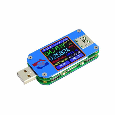 

RD UM25UM25C USB 20 Type- C Color LCD Display Tester Voltage Current Meter Voltmeter Ammeter Battery Charge Cable Impedance Resi