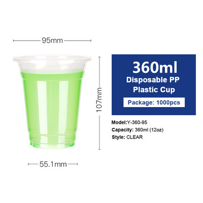 

Free Shipping 12oz-22oz Clear Plastic PP Cups with Dome & Flat Lids for Juice Tea Iced Coffee Bubble Boba Smoothie 1000pcs