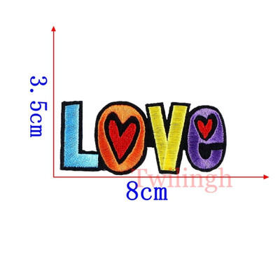 

1 pcslot Brand Embroidered Patches Letter Cartoon Color Sequin Patch Iron On Fabric Badge Sew On Clothes Appliques DIY Stickers