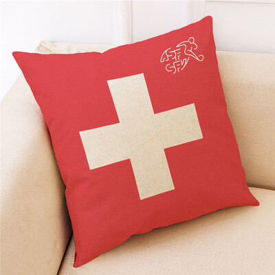 

Russia World Cup 2018 32 Teams Logo Cotton&Linen Pillowcase Bar Club Sofa Pillow Pillow Fans Souvenir