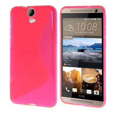 

MOONCASE S - Line Soft Silicone Gel TPU Protective Case Flexible Shell Protective Case Cover for HTC One E9+ E9 Plus Hot pink