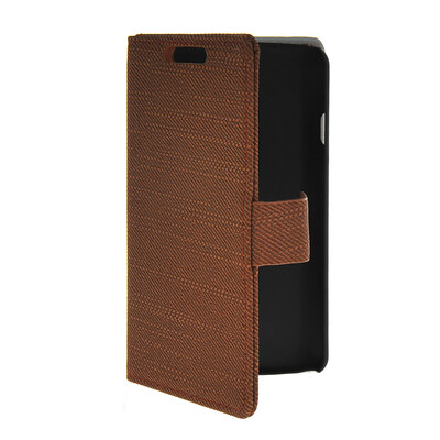 

MOONCASE Slim Leather Side Flip Wallet Card Slot Pouch Stand Shell Back ЧЕХОЛ ДЛЯ LG F70 Brown