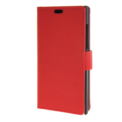 

MOONCASE Vivid colors Leather Wallet Card Slot Bracket Back чехол для BlackBerry Leap Red