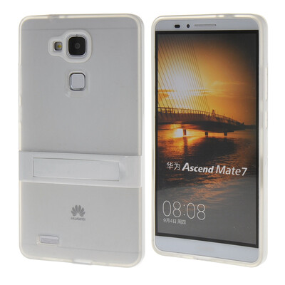 

MOONCASE Желе Цвет силиконовый гель ТПУ Тонкий с подставкой обложка чехол для Huawei Ascend Mate 7 Очистить