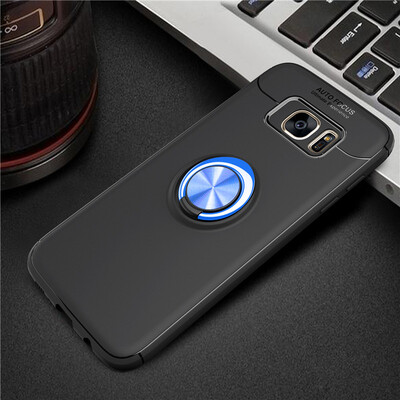 

Samsung Galaxy S7 Edge Luxury Metal Ring Magnetic Bracket Shockproof Cooling TPU Phone Case