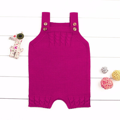 

Baby clothes spring&autumn models solid color casual knitted suspenders jumpsuit