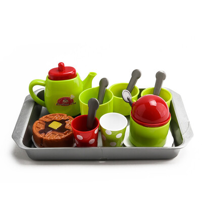 

BOOM LIGHT 18Pcs Tableware Mini Cute Coffee Tea Set Pretend Play DIY Kitchen Toys for Children Gift XG1-6B