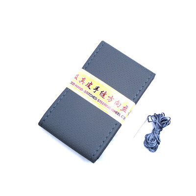 

Artificial Leather Steering Wheel CoverUniversal Car Steering wheels CoverHand Sewing DIY Wheel Covers With Needle&Thread