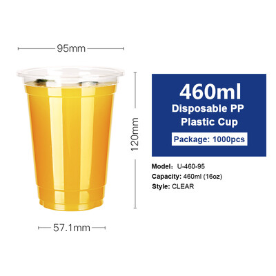 

Free Shipping 12oz-22oz Clear Plastic PP Cups with Dome & Flat Lids for Juice Tea Iced Coffee Bubble Boba Smoothie 1000pcs