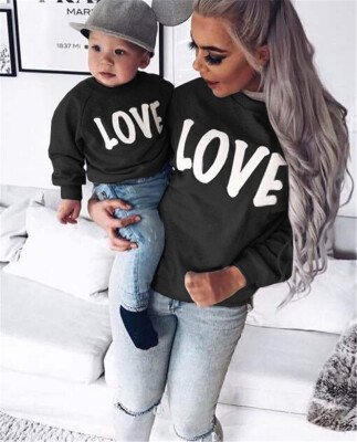 

Parent-child long sleeved T-shirt