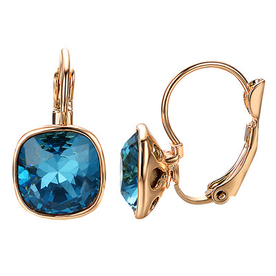 

Yoursfs Leverback Earrings 18k White / Rose Gold Plated Fashion Jewelry Women Square Кристалл мотаться / серьги падения