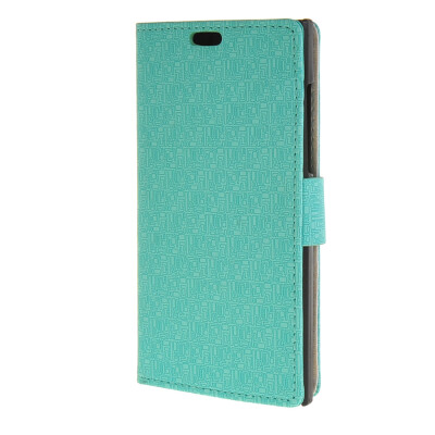 

MOONCASE Maze grid Style Wallet Leather Card Slot Bracket Back Case Cover for BlackBerry Leap Green