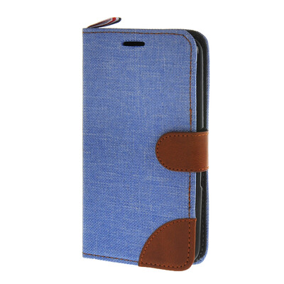 

MOONCASE Xperia E4 , Leather Wallet Flip Card Holder Pouch Stand Back Case Cover for Sony Xperia E4 Blue