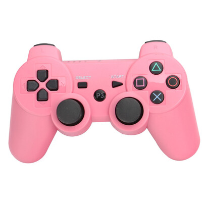 

беспроводной связи Bluetooth двойной вибрации игровой контроллер PS3 розовый консоли для дистанционного