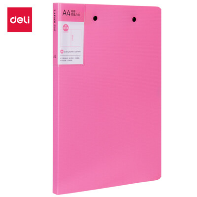 

Deli deli 5056 A4 double strong folder folder stainless steel fixture red